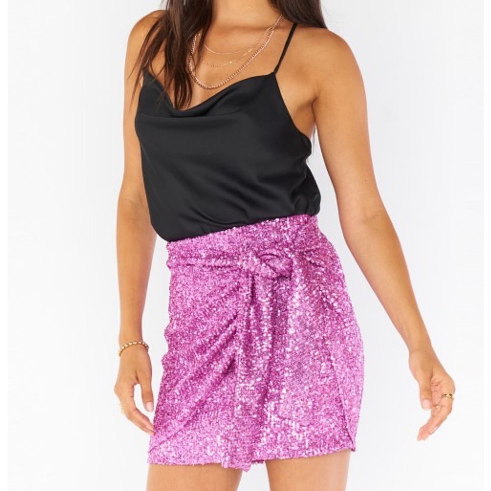 Show me you munu sequin skirt